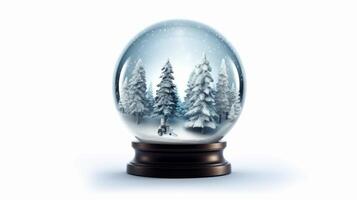 Merry Christmas Snow globe Generative AI photo