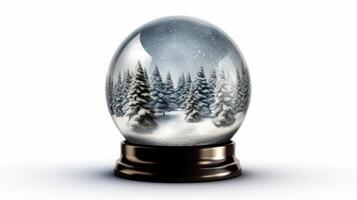 Merry Christmas Snow globe Generative AI photo