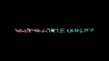 Wave Particle Duality colorful neon laser text animation video