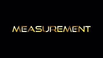 Loop Measurement gold text shine loop light motion video