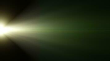 abstrait or vert optique lentille fusées éclairantes en mouvement à la gauche côté video
