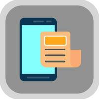 Mobile Newspaper  Vector Icon Design