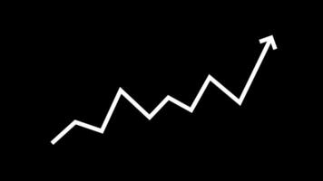 steigend Graph Pfeil Diagramm Animation transparent Hintergrund video