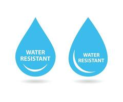 Water resistant logo design. Water resistant vector icon.