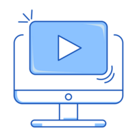 Video Ads Marketing Icon Doodle Style png