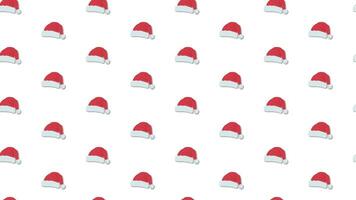 Christmas Hat White Animated Loop Background 4K video