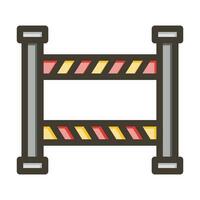 Barrier Vector Thick Line Filled Colors Icon For Personal And Commercial Use.