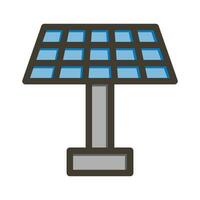 Solar Panel Vector Thick Line Filled Colors Icon For Personal And Commercial Use.