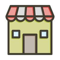 Grocery Store Vector Thick Line Filled Colors Icon For Personal And Commercial Use.