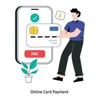 Online Card Payment  Flat Style Design Vector illustration. Stock illustration