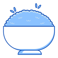 Rice Bowl Fast Food Icon Doodle Style png