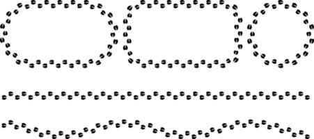 hoof footprint track frame with copy space vector