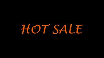 Hot sale text animation on black background video