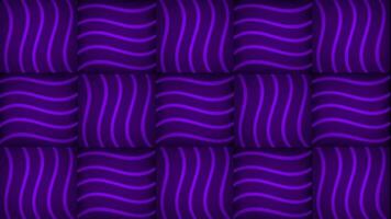 Purple color digital square tiles background with shiny stripes video