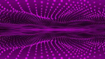 Pink particles flowing Fluid waves background. Abstract Liquid Pattern background video
