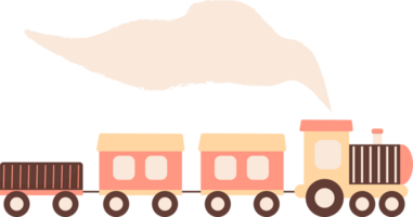 leksak. tåg med godsvagnar png