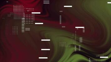 red and Green color gradient background with motion graphics abstract shapes video
