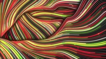 colorful twisted glowing lines with complex effects background video