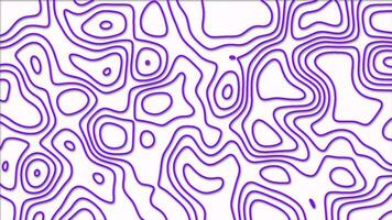 purple color abstract pattern with animation of morphing line as topographic map video