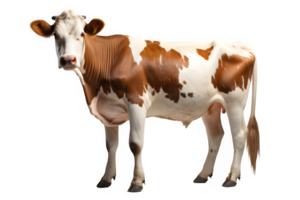 dairy cow isolated on transparent background ,cows cut out png ,generative ai