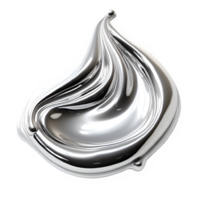 silver tin liquid isolated on transparent background ,melted tin isolated cut out png ,generative ai