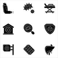 healthcare and medical icons set pack vector