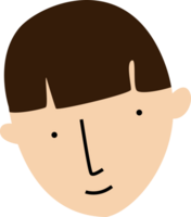 Handsome young man with french crop hair character png