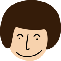 Pretty little girl with brown bob hair and bangs character png