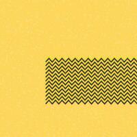 Abstract zigzag CMYK colors overlap transparent with riso print effect vector illustration on yellow background have blank space.