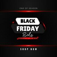 Black Friday sale banner. Social media vector illustration template