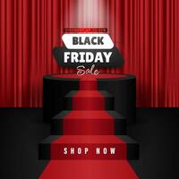 Black Friday sale banner. Social media vector illustration template