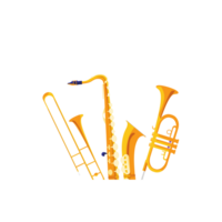 Messing- Instrumente Musical Instrumente Wind Instrument Posaune generativ ai png