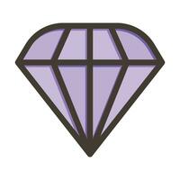 Diamond Vector Thick Line Filled Colors Icon For Personal And Commercial Use.