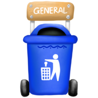 un azul basura png