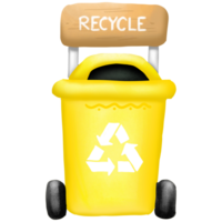A yellow garbage png