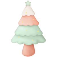 rosa e verde Natale albero png