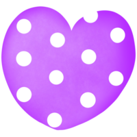 violet cœur avec blanc point png