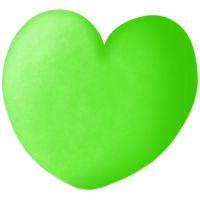 el verde corazón png