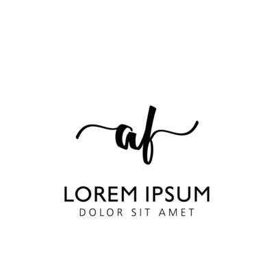 AF Initial Handwriting Template Design