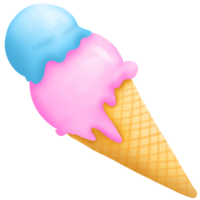 The blue and pink Ice cream png
