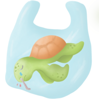 No plastic bag to safe the turtle png