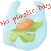 No plastic bag to safe the turtle png