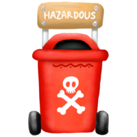 A red garbage png
