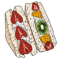 Fresh fruit sandwich png