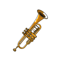 trompette gratuit contenu musical instrument génératif ai png