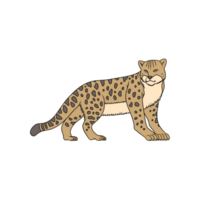 Amur leopardo generativo ai png