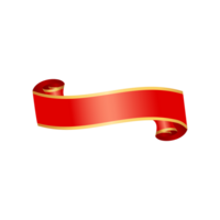 Red Ribbon Banner  Generative Ai png