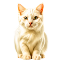 Realistic brown white cat Generative Ai png