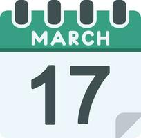 17 March Line icon vector