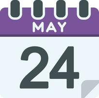 24 May Line Icon vector